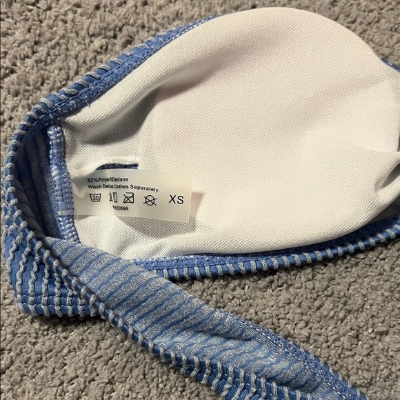 Striped Blue Bikini Set - Picture 3 of 3